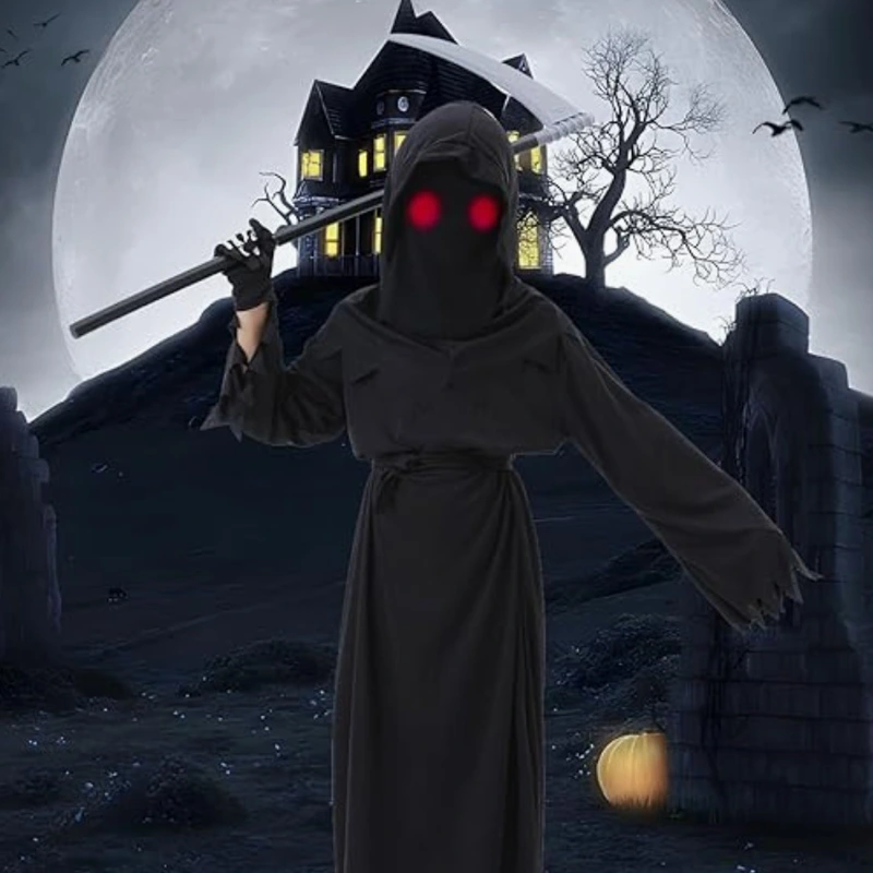 Halloween Parade Kids Grim Reaper Costume with Hood